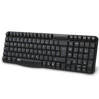 Rapoo E1050 2.4GHz Wireless Keyboard Media Control Keyboard Spill-Resistant For PC Laptop Desktop Tablet EnglishGerman Layout