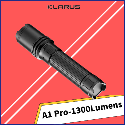 Klarus A1 Pro 1300Lumens TypeC Rechargeable LED Flashlight 280M Beam