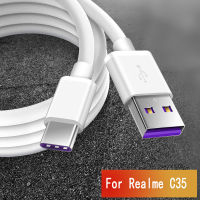 สำหรับ Realme C35สาย USB 1เมตรสีขาว Type C สายข้อมูลชาร์จค่าใช้จ่ายได้อย่างรวดเร็วซุปเปอร์ชาร์จอย่างรวดเร็ว