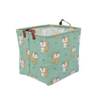 Clothes Storage Basket Cloth Sundries Table Organization Cartoon PE Foldable Laundry Bag Portable Fabric Square Home Organizor