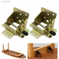 ♣♗❏ 2/4pcs Folding Bracket Iron Folding Lock Extension Table Chair Bed Leg Foldable Support Brackets Hinge Self Lock Hinges