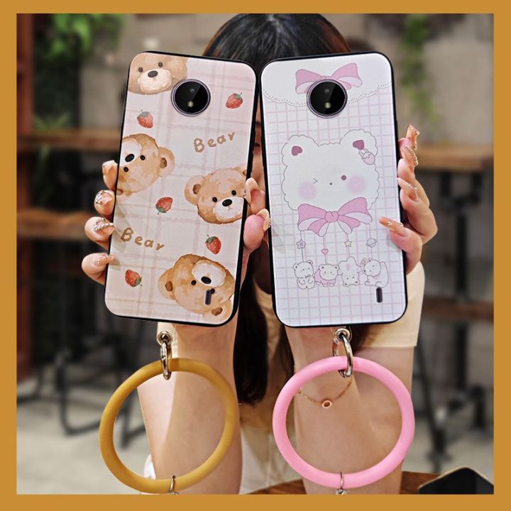 solid-color-personality-phone-case-for-nokia-c10-c20-ring-liquid-silicone-creative-simple-funny-couple-cartoon-trend