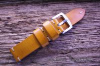 สายนาฬิกาหนังแท้ Vintage Faisol Leather 22 mm.(สีเหลืองมัสตาร์ด)