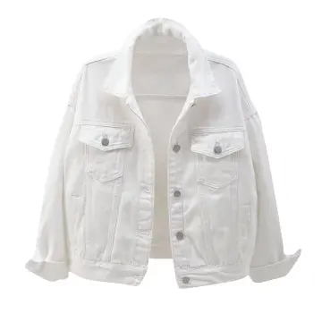 White womens sales denim jacket