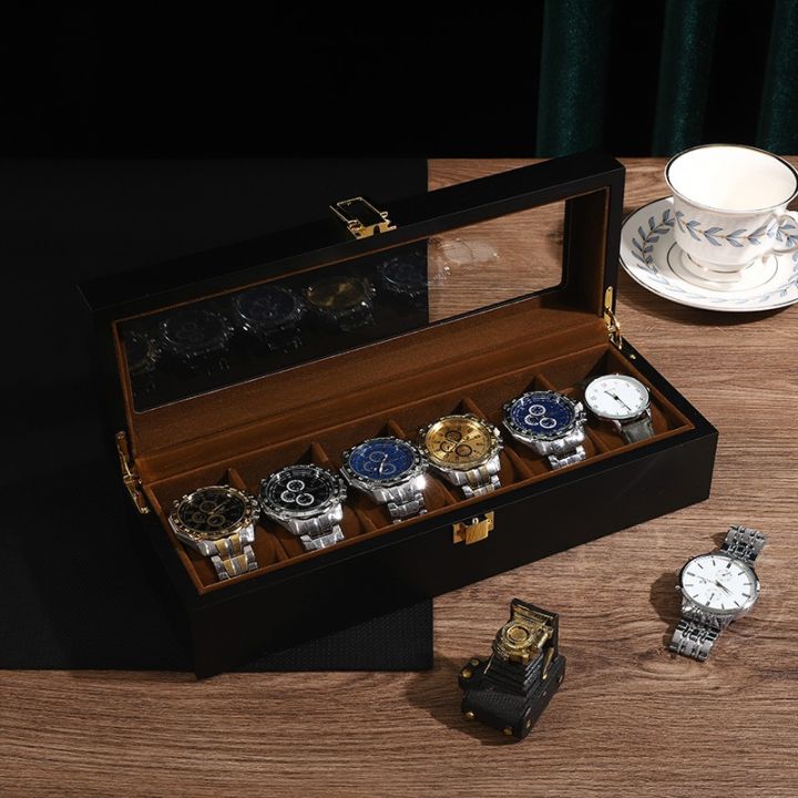 กล่องเก็บนาฬิกากล่องใส่นาฬิกากล่องใส่นาฬิกาข้อมือ-กล่องไม้เก็บนาฬิกาข้อมือ-6-ช่อง-สําหรับผู้ชาย-กล่องเก็บเครื่องประดับ-ที่เก็บนาฬิกา