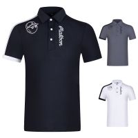 New Golf Mens Summer Short-Sleeved t-Shirt Quick-Drying Breathable Versatile Stand-Up Collar Casual Shirt Sports Jersey Half