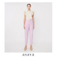 [asava ss23] Alana High-waisted Carrot Pants กางเกงผู้หญิง เอวสูง แต่งจีบหน้า กระเป๋าเฉียง