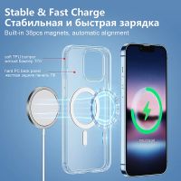 สำหรับ Magsafe Case สำหรับ IPhone 11 12 13 14 Pro Max Mini Wireless Charging สำหรับ IPhone 14 7 8 Plus X XR XS SE กันกระแทกกรณี 2023