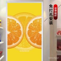 Fresh Fruit Fabric Door Curtain Home Curtain Windshield Partition Curtain Home Use and Commercial Use Hotel Kitchen Half