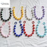 LFYE5L ป้องกันการสูญหาย อุกกาบาตสี เชือกสำหรับแขวน สายคล้องโทรศัพท์ กระเป๋าเสน่ห์ วงแหวนกุญแจ โซ่กำไลลูกปัด ห่วงโซ่โทรศัพท์มือถือ แหวนลูกปัดชุบ สายคล้องโทรศัพท์