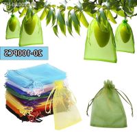 ✢ 20-100PCS Vegetable Grapes Fruit Grow Bags Fruit Protection Bags Garden Anti-Bird Netting Mesh Bag Orchard Strawberry Plant Bags