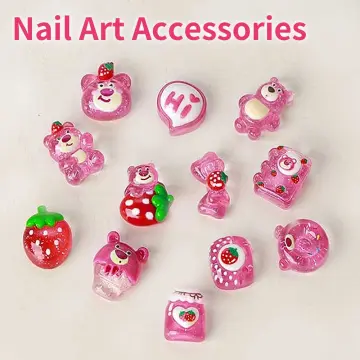 Nail Charm, 100 Pieces 3D Gummy Bear Nail Charms for Nail Art Decorations.