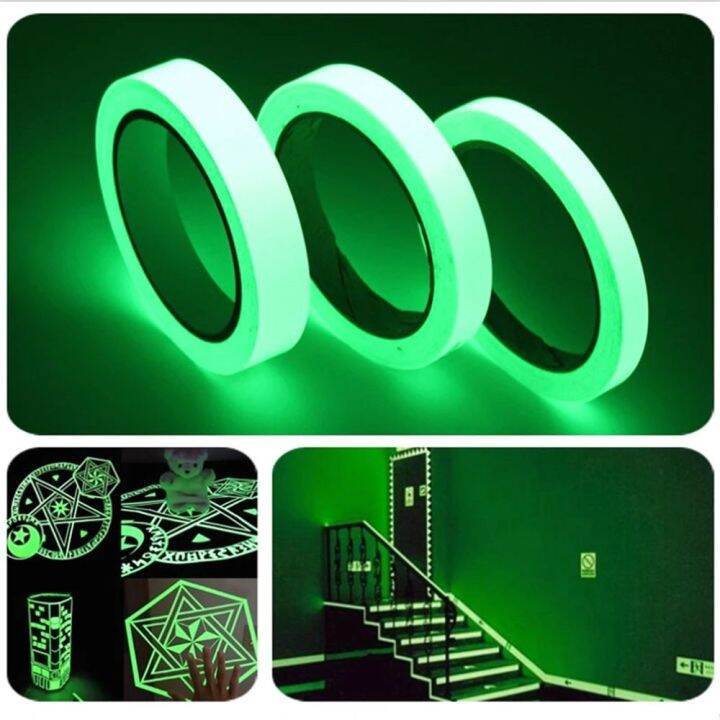 9QSS stick Fluorescent Tape Various sizes 3m Glow In The Dark Green ...