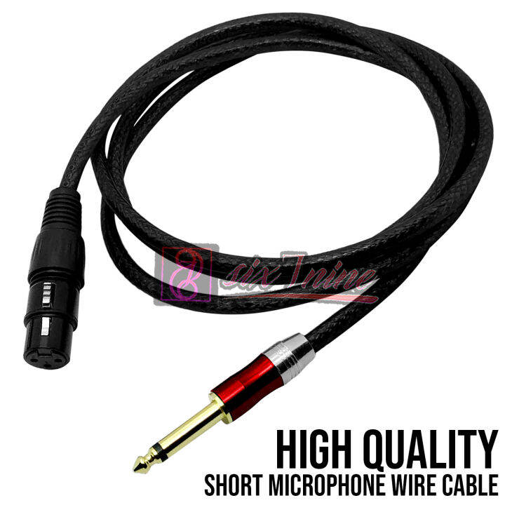 1 Meter High Quality Heavy Duty Short Microphone Wire Cable BLACK Lazada PH