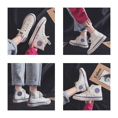 รองเท้าผ้าใบหุ้มข้อ-รองเท้าสไตล์คอนเวิร์ส-รองเท้าสไตล์converse-รองเท้าเด็ก-รองเท้าผ้าใบเด็กโต-size-35-40