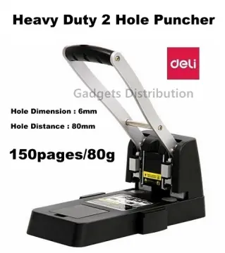 BC Heavy Duty 2 Hole Puncher 65pages/80g Capacity / Adjustable Ruler,  Office Puncher - Ready Stock