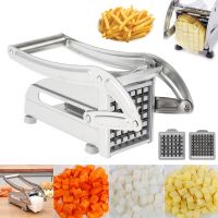 Potato Slicer Multifunction Vegetable Fruit Chopper with 2 Stainless Steel Blades for Tomato Potato Cooking Slicer Gadget