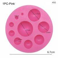 1ชิ้นครึ่งวงกลมมุกซิลิโคนแม่พิมพ์ F Ondant แม่พิมพ์เครื่องมือตกแต่งเค้กคริสมาสต์ตกแต่งรูปมินิลูกอม