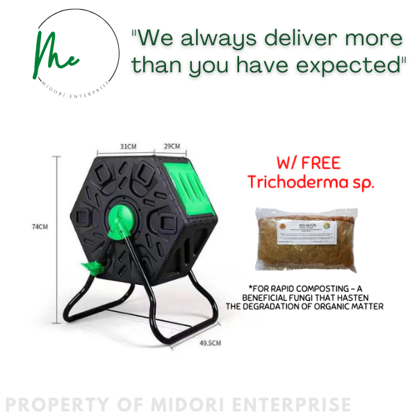 60L Rotating Composting Bin for Kitchen and Agricultural Uses Lazada PH