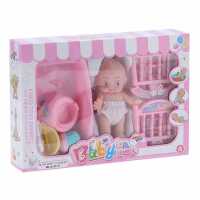 Newborn Doll Bath Set Rotate 360° Soft Body Baby Doll for 3+ Years Old for Perfect Gift