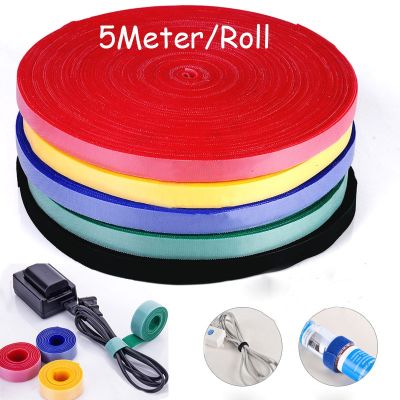 5Meter/Roll Reusable Cable Straps Cable Ties Self-adhesive Hook-and-loop Nylon Fastening Tape Hook Straps Wire Organizer