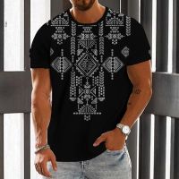 New Vintage Mens T-Shirt Mysterious Pattern Summer 3d Print Funny T Shirt Men Clothing Short Sleeve Oversized Streetwear Camisa