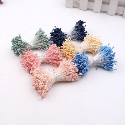 （A SHACK） 350Pcs 5MmDouble Heads Stamen MatteArtificial ดอกไม้สำหรับงานแต่งงาน Home Party Decor DIYCraft อุปกรณ์เสริม