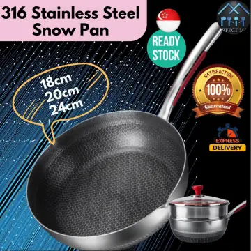 Snow Pans 316 Stainless Steel Non Stick Pan Frying Cooking Multi