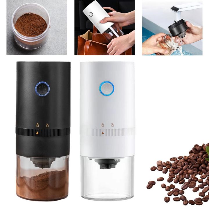 Mini Wireless USB Electric Automatic Coffee Bean Grinder Espresso, Portable  Adjustable Conical Burr Coffee Bean Grinder