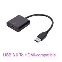 USB 3.0 To HDMI-compatible External Video Adapter Cable Portable 4K Video Audio Converter 1080P Drive Free For Desktop Laptop PC Adapters