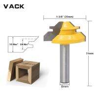 Vack เราเตอร์บิตล็อคหักฉาก45องศา6.35 8Mm 12.7Mm ก้านใบเลื่อยเดือยไม้สำหรับเครื่องมือเอ็มดีเอฟงัดไม้การทำงานไม้ช่างไม้