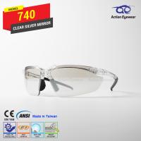 แว่นตานิรภัย แบรนด์ Action Eyewear รุ่น 740 (กันฝ้า 100%) เลนส์ใสปรอท - ฟรีซองใส่แว่น