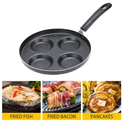 4-hole Omelet Pan Non-stick Fried Egg Pan Aluminum Alloy Pancake Baking Tray Convenient Quick Frying Pan Kitchen Tools Durable