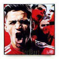 Alexis Sanchez อเล็กซิส ซานเชซ Manchester United แมนยู แมนเชสเตอร์ รูปภาพ​ติด​ผนัง​ pop art พร้อมกรอบและที่แขวน ฟุตบอล​ กรอบรูป​​ รูปภาพ