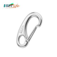 Boat Marine Stainless Steel Egg Shape Spring Snap Hook clips Quick Link Carabiner Buckle eye shackle Lobster Claw outdoor Coil Springs