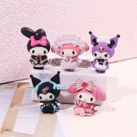 รูป Sanrio Hello Kitty Kuromi My Melody 3-4ซม. อะนิเมะตุ๊กตาต่อสู้การตกแต่งเค้กอบสำหรับวันเกิดสำหรับเด็ก