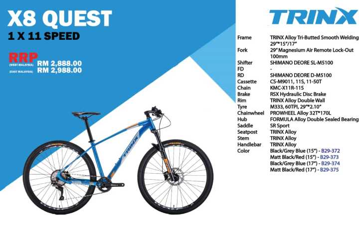 trinx x8 quest 29er