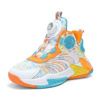 【Ready】? Second Belen boys basketball shoes 2023 new friction sound student breathable mesh shoes childrens combat shoes