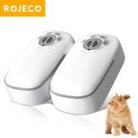 ROJECO เครื่องจ่ายอาหารแมวอัจฉริยะ2มื้อสำหรับเครื่องให้อาหารสัตว์เลี้ยงอัตโนมัติอาหารเปียกและแห้งอุปกรณ์เสริมตู้เลี้ยงสุนัขไร้สาย700มล.