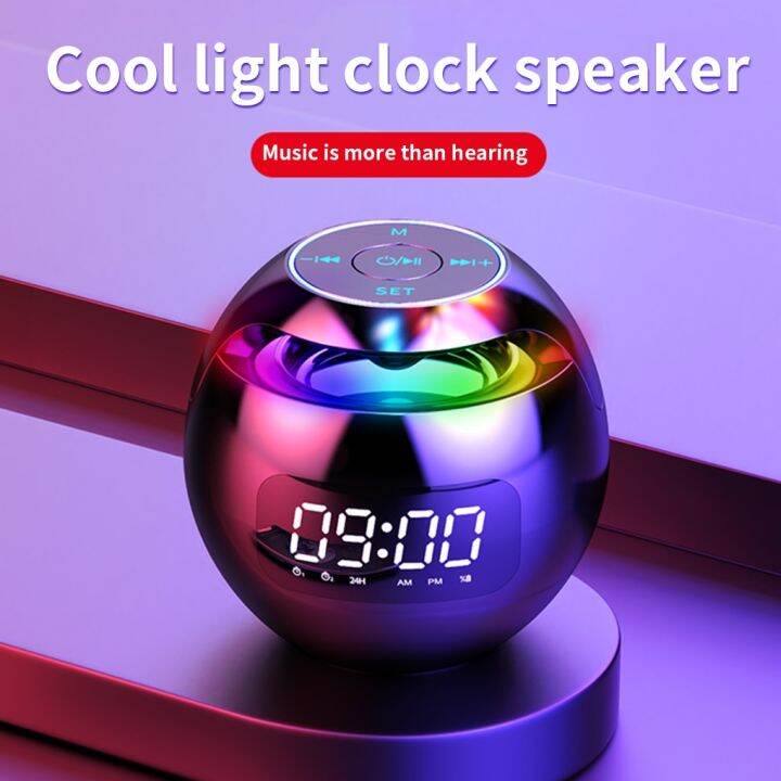 【hot】 New HOT COOL Bluetooth 5.0 Light Speaker with Digital Alarm Clock