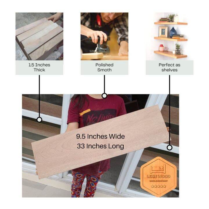 Good Lumber Tanguile Wood Shelf Wood Plank Hard Wood Polished Smooth