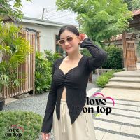 ❤️‍?LoveOnTop❤️‍? เสื้อแหวกอกแขนยาว รุ่นSXY มีฟองน้ำ เซ็กซี่ๆ สาวสายฝอควรมีติดตู้นะคะ อก 32-38ใส่สบาย (พร้อมส่ง)