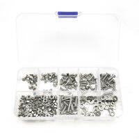 270Pcs Hexagon Hex ซ็อกเก็ตเครื่องชุดสกรู M2 M2.5 M3 304 สแตนเลสแบนปุ่ม Cap Head &amp; Nuts &amp; Washer Assortment Kit-Zkeir