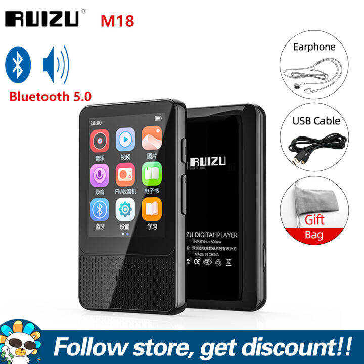 RUIZU M18 Bluetooth MP3 MP4 Player With Builtin Speaker Portable HiFi