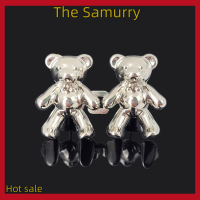 Samurry ✨Hot Sale✨ Car หมุดกระดุมรัดเอวสำหรับผู้หญิง1คู่ถอดได้กระดุมโลหะรูปหมีสามารถปรับขนาดได้อุปกรณ์เสื้อผ้าแบบ DIY