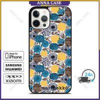 Marimekko 1542 กรณีโทรศัพท์มือถือ iPhone 14 Pro Max / iPhone 13 Pro Max / iPhone 12 Pro Max / Samsung Galaxy Note10 Plus / S22 Ultra ฝาครอบป้องกันการตก