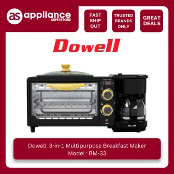 Dowell BM-22 3-in-1 Breakfast Maker, Kitchen Appliance, Small Appliance