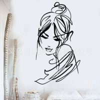 [COD] Factory direct selling creative line beauty wall stickers home decoration bedroom living room removable