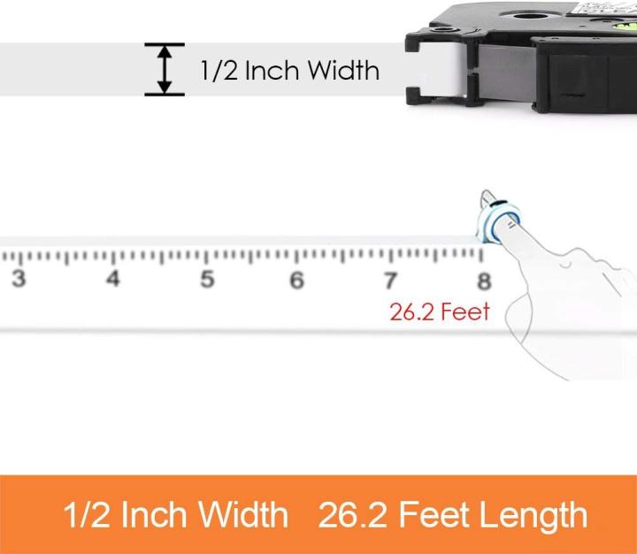 5-pack-tze-131-tz-131-p-touch-label-maker-tape-compatible-tze131-tz131-laminated-clear-tapes-work-with-brother-p-touch-cube-pt-d600-pt-h107-pt-h110-pt-d210-black-print-on-clear-0-47-inch-12mm-x-26-2-f