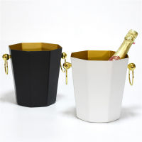 White black noble K Wine Bottle Cooler Beer Chiller Barrel Silver Gold European style champagne barrel deer head ice bucket